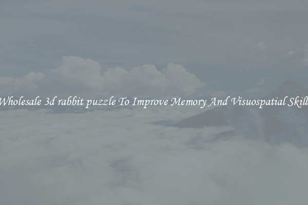 Wholesale 3d rabbit puzzle To Improve Memory And Visuospatial Skills