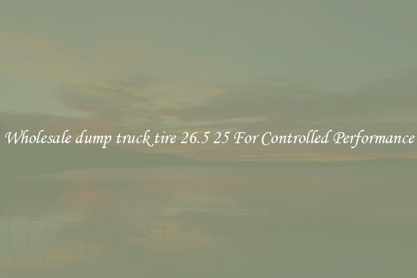 Wholesale dump truck tire 26.5 25 For Controlled Performance