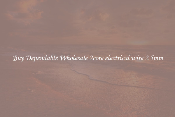 Buy Dependable Wholesale 2core electrical wire 2.5mm