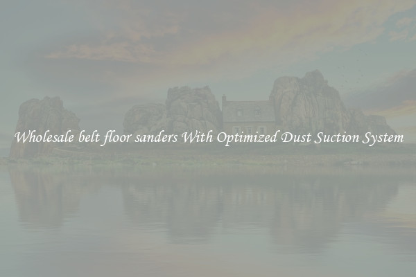 Wholesale belt floor sanders With Optimized Dust Suction System