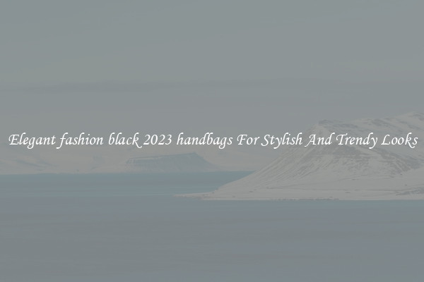 Elegant fashion black 2023 handbags For Stylish And Trendy Looks