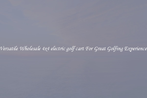 Versatile Wholesale 4x4 electric golf cart For Great Golfing Experience 