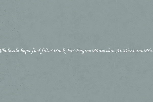 Wholesale hepa fuel filter truck For Engine Protection At Discount Prices