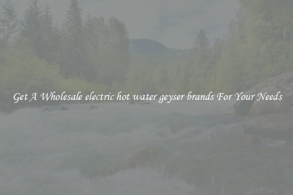 Get A Wholesale electric hot water geyser brands For Your Needs