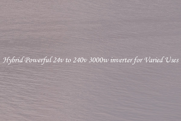 Hybrid Powerful 24v to 240v 3000w inverter for Varied Uses