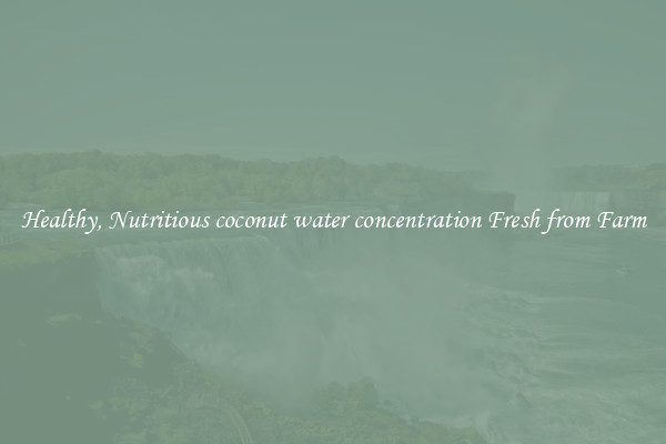 Healthy, Nutritious coconut water concentration Fresh from Farm